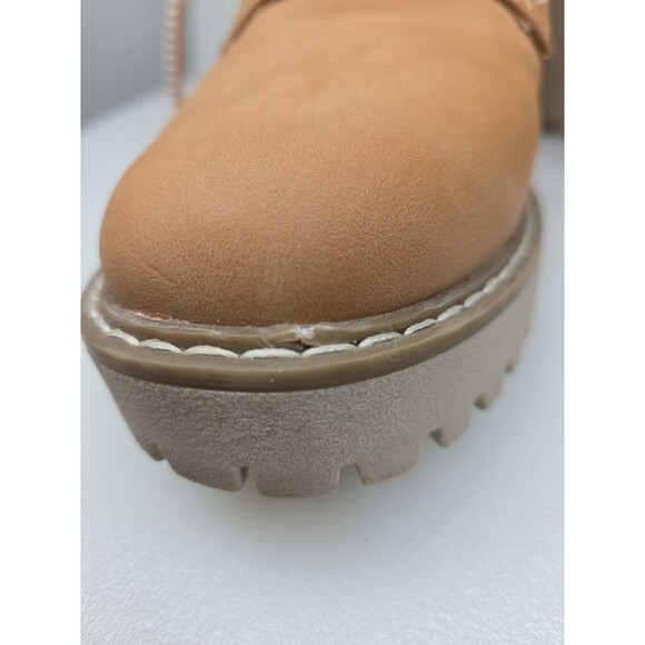 DV by Dolce Vita Russit Ankle Boot Lace Up Bootie Tan/Camel Women's 8.5 Buckle - Picture 12 of 12